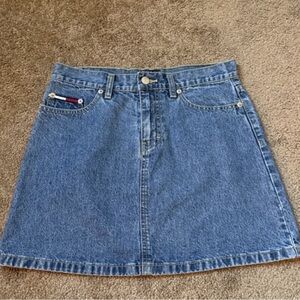 Classic Blue Denim A-Line Skirt